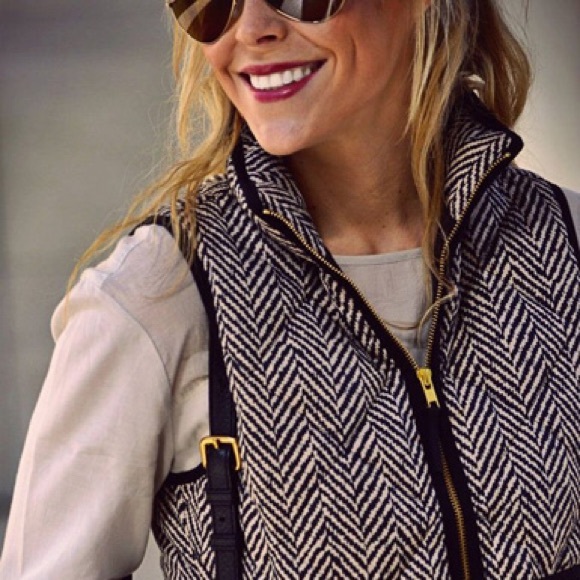 J Crew Herringbone Vest